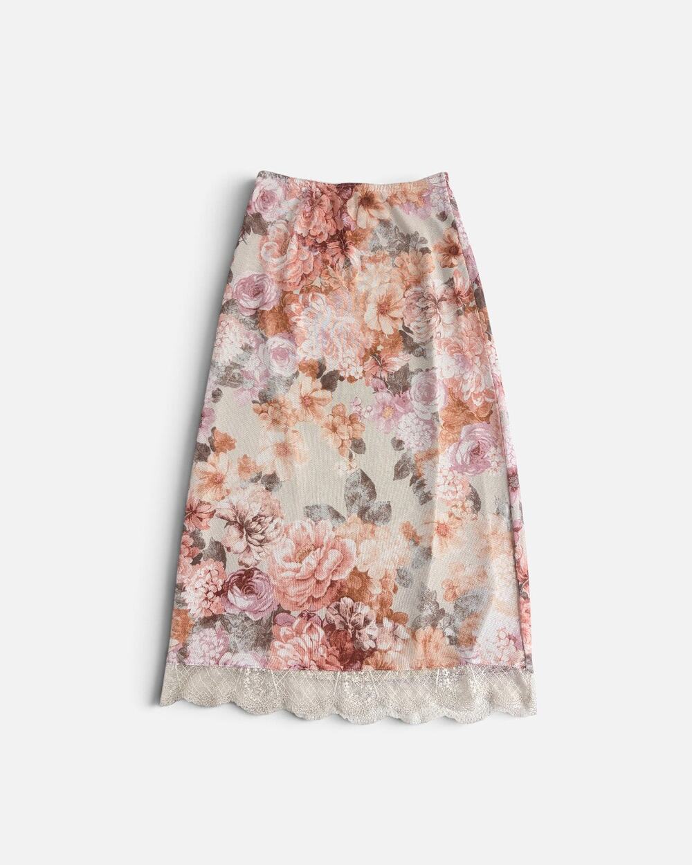 Altar’d State Cottage Floral Mesh Midi Skirt Blush Pink Fairy Coquette Sz XS